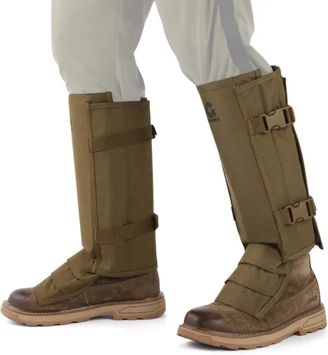 Vista 9 de Gonex Polainas de serpiente, protectores de serpientes impermeables, protección contra mordeduras de serpiente para piernas inferiores, polainas a