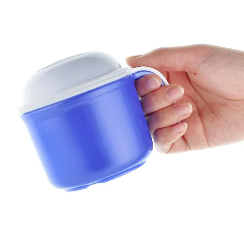 Taza de baño de dentadura grande, taza de baño de dientes falsos con colador y tapa para remojar dentaduras o almacenar chupetes, capacidad de 10.6