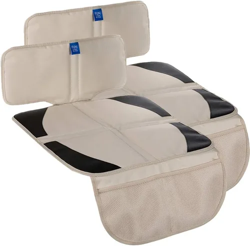 Vista 11 de funbliss Protector de asiento de automóvil para asiento de automóvil infantil, alfombrilla de asiento para debajo del asiento de automóvil