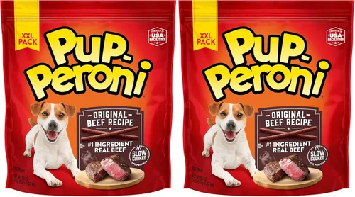 Vista 28 de Pup-Peroni Golosinas para perros, sabor original a tocino, 5.6 onzas (paquete de 8), hechas con tocino real