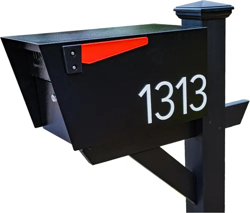 Vista 10 de Discovered Designs Número de buzón de acrílico 3D individual de alta calidad, autoadhesivo, de larga duración, resistente a la intemperie, fabricado