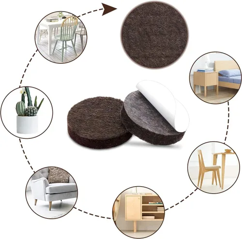 Vista 7 de Almohadillas de fieltro para muebles, 321 unidades, autoadhesivas, almohadillas de fieltro cortables, protectores de suelo antiarañazos para patas