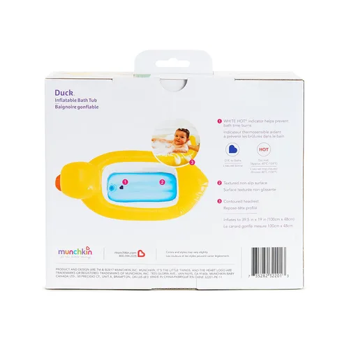 Vista 7 de Pato Munchkin White inflable para bañera, Total 1, Duck