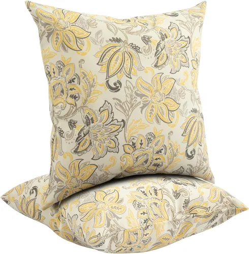 Vista 12 de Juego de 2 fundas de cojines decorativos impermeables para exteriores, decoración del hogar para muebles de jardín, patio, sillón, sofá, 18 x 18