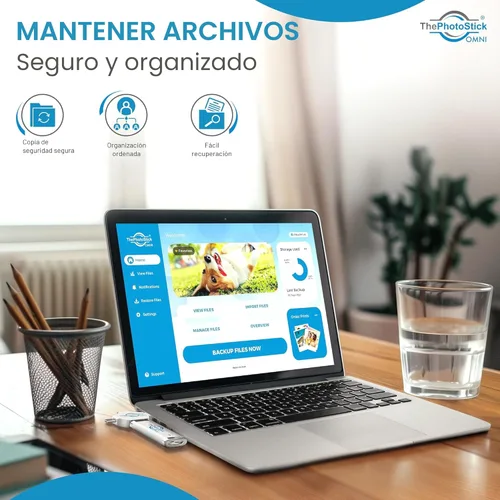 Vista 3 de ThePhotoStick® Omni - Unidad flash USB de 32 GB y memoria extraíble, copia de seguridad automática de fotos y videos para iPhone, Android, Mac y PC