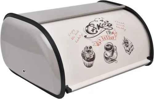 Vista 6 de Caja de pan de gran capacidad, lindo patrón, rollo de puerta, pan, almacenamiento de pan, para panadería doméstica