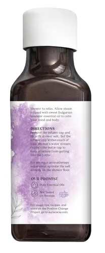 Vista 2 de Aura Cacia Sales de ducha relajantes de lavanda 16 oz.
