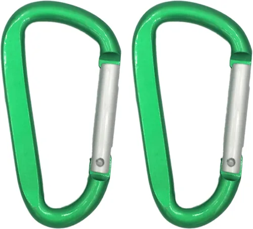 Vista 14 de LESHIRY Mosquetón grande de 3 pulgadas en aluminio, forma D, Premium, duradero, con clip para llavero, gancho de anillo en D, accesorios