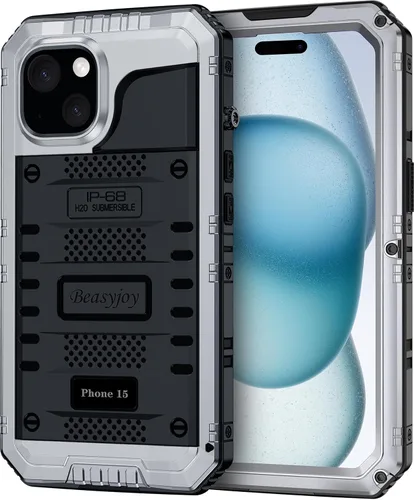 Vista 25 de Beasyjoy Funda de Metal para iPhone SE 2022/2020/8/7, Funda Impermeable Resistente con Protector de Pantalla, Protección de Cuerpo Completo Grado