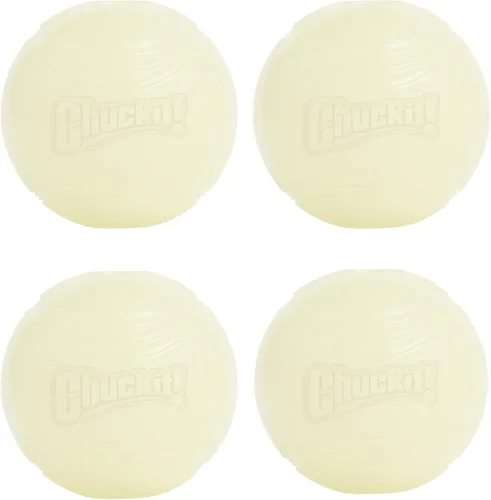Vista 11 de Chuckit! Bolas inflables que brillan en la oscuridad – Pelota para perros, juguete Chuckit para perro, bolas de brillo máximo – S, 2 pulgadas