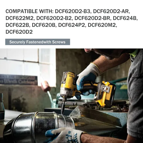 Vista 4 de 8 unids N435687 Clip de gancho de cinturón con dispensador de pegamento tornillo anti aflojamiento para DeWalt DCF620 DCF620B DCF622 Drywall Screwgun