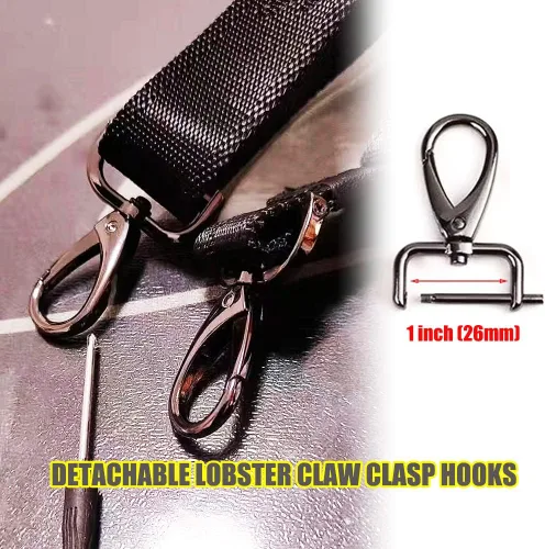 Vista 2 de Broches de pinza de langosta de 1 pulgada/0.984 in, ganchos giratorios para correa, clip para llavero, ganchos de cierre giratorio desmontables