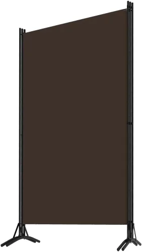 Vista 110 de vidaXL Divisor de habitación de 5 paneles en color blanco, ideal para dormitorio, sala de estar, apartamento de estudio, hecho de material de tela