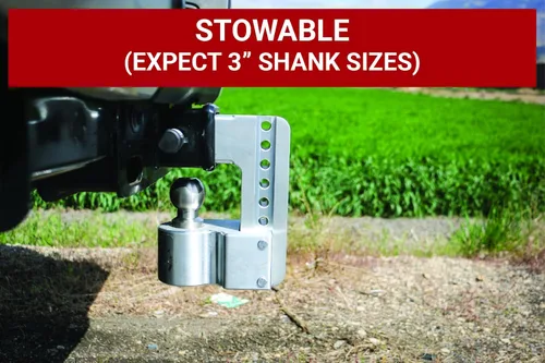 Vista 9 de Enganche de remolque ajustable, montaje de bola ajustable, enganche de bola para camión, enganche de remolque de aluminio con escala integrada