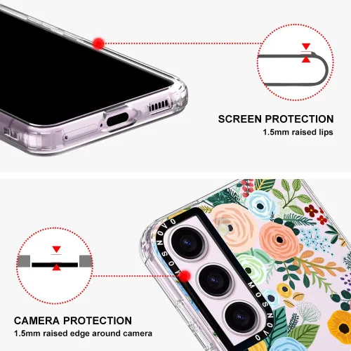 Vista 4 de MOSNOVO - Funda para teléfono Samsung Galaxy S23, con protección Buffertech contra caídas de grado militar (6.6 pies), no se descascara