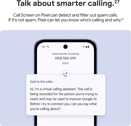 Vista 16 de Google Pixel 9a con Gemini - Smartphone Android desbloqueado con cámara increíble y edición de fotos con IA, batería para todo el día y potente Iris