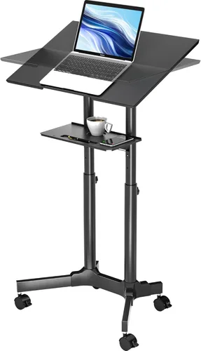 BONTEC Lecterns & Podiums - Escritorio portátil portátil para computadora portátil, altura ajustable, soporte para sentarse, oficina en casa, aula,