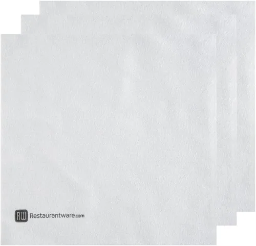 Vista 8 de Restaurantware Luxenap - Servilletas desechables de 15.8 x 15.8 pulgadas, 25 servilletas desechables con aire – Servilletas cuadradas de papel blanco