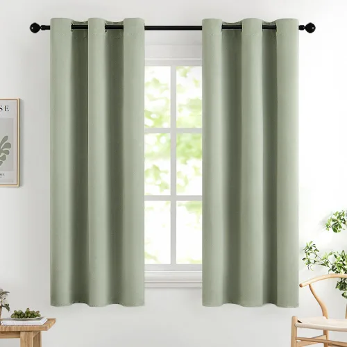 Vista 111 de MIULEE Cortinas para oscurecer la habitación, con aislamiento térmico y bloqueo de luz, juego de 2 paneles de cortina opaca para ventana, parte