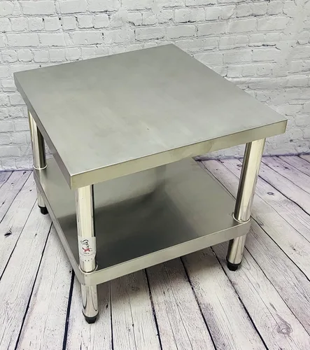 Vista 3 de Mesa de acero inoxidable para olla de arroz de gas 20 "pulgadas x 20 pulgadas