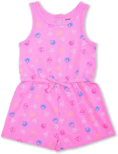 Vista 4 de Nickelodeon Baby Shark Girl's 2 Pack Romper Shorts for Infant and Toddler PinkGrey