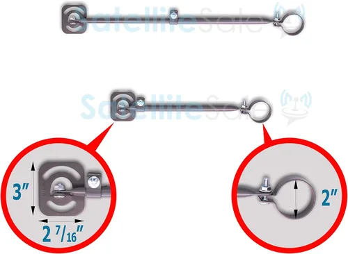 Vista 6 de SatelliteSale Universal J Pipe Antena Mástil 2″ Exterior con Monopolos para Montaje Satélite Antena HDTV