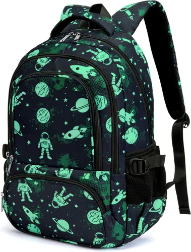 Vista 12 de BLUEFAIRY Mochila infantil para niños, bolsas para libros para primaria, primaria, escuela secundaria, bolsas de libros para adolescentes Azul