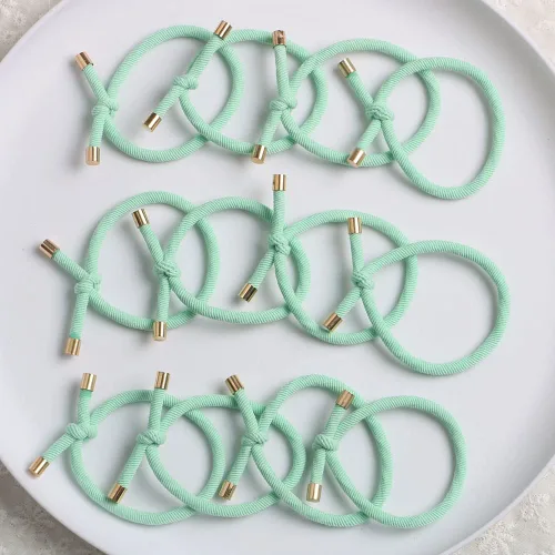 Vista 16 de Bandas elásticas para el cabello, bandas de goma elásticas, paquete de 12, soportes elásticos para cola de caballo para mujeres y niñas (negro)