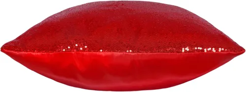 Vista 7 de Poise3EHome Fundas de almohada de lentejuelas de 18 x 18 pulgadas, fundas de almohada decorativas rojas para sofá, cama, sala de estar, Navidad Rojo