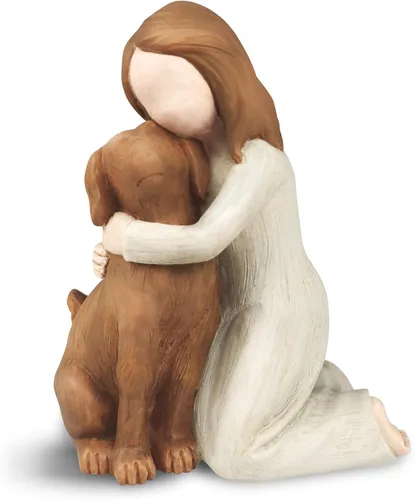 Vista 7 de Figuras de ángel de perro negro, memoriales de amistad de perro ángel para amantes de las mascotas