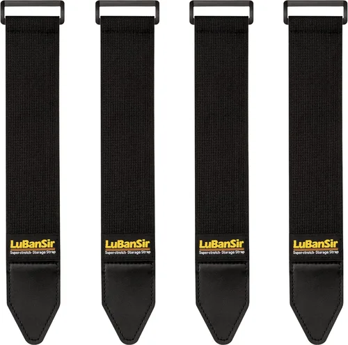 Vista 10 de LuBanSir Correas de cincha, 2 x 12 pulgadas (paquete de 8) correas elásticas de almacenamiento de gancho y bucle para cable de extensión, cable