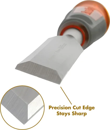 Vista 6 de Buck Bros. 74816 Cincel de madera de 1 pulgada, herramientas de tallado de madera de espiga completa, herramientas de carpintería, trabajos