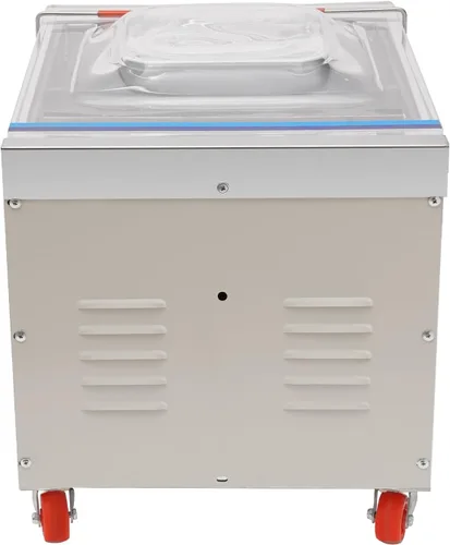 Vista 6 de Sellador al vacío de cámara de 800 W, máquina de envasado al vacío de alimentos de mesa, excelente efecto de sellado con control automático, máquina
