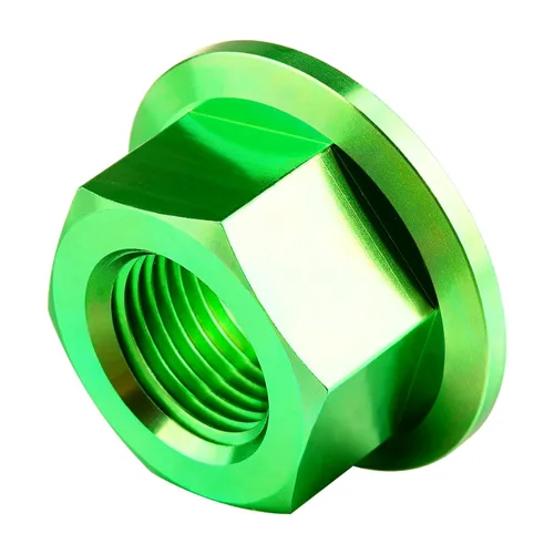 Vista 125 de Juego de 6 tuercas hexagonales de titanio DIN6923 M5 M6 M8 M10 M12 M14 M16 (paso M6 0.039 in, titanio normal)