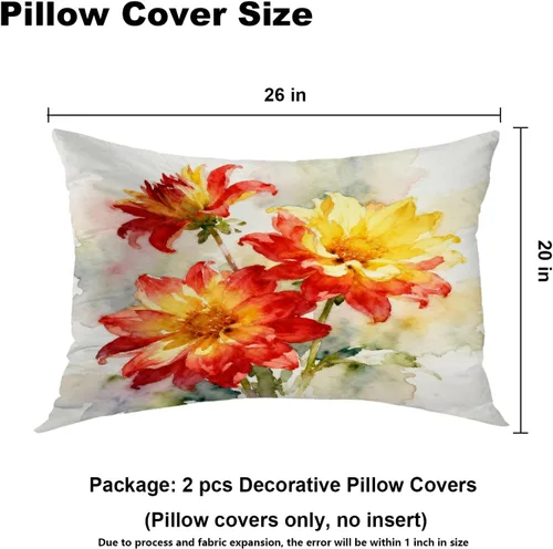 Vista 387 de Batmerry Autumn Pumpkin Templeton Throw Pillow Covers, Green Leaves Paths Forests Decorative Pillow Covers Digital Printing Blended for Couch Sofa