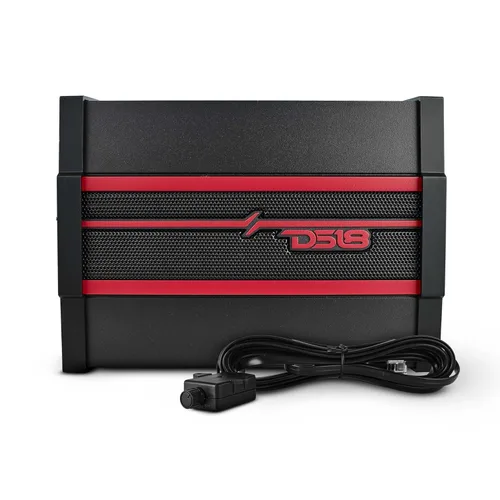 Vista 13 de DS18 CANDY-X5B Amplificador en negro - Clase D, 5 canales, 2000 vatios máximo, digital, 1/2/4 ohmios, con controlador de nivel de subwoofer remoto