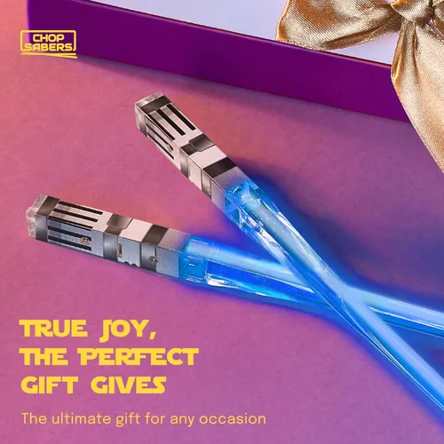 Vista 6 de Palillos de sable de luz con luz LED - Sables de luz brillantes de Star Wars, palillos reutilizables para sushi, juego de palillos con luz LED de 1