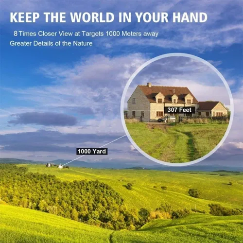 Vista 6 de Mini prismáticos portátiles de 30 x 60, telescopio plegable de ángulo de visión amplio con visión nocturna con poca luz para observación de aves al