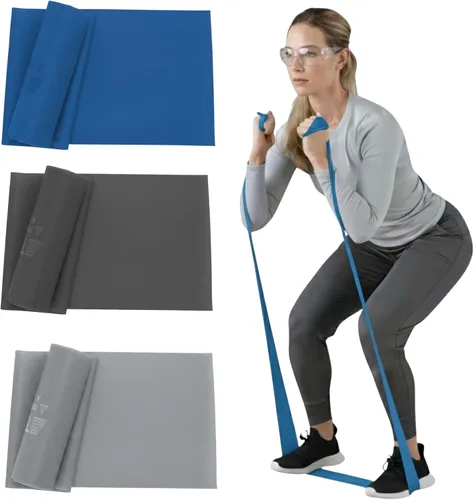 Vista 11 de THERABAND Resistance Bands Set, Elastic Bands for Exercise & Physical Therapy, Strength Training for Upper & Lower Body Fitness