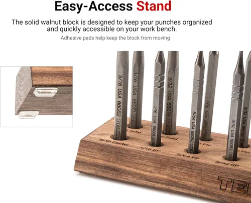 Vista 6 de TEKTON 66564 Juego de punzones de armero, 18 piezas