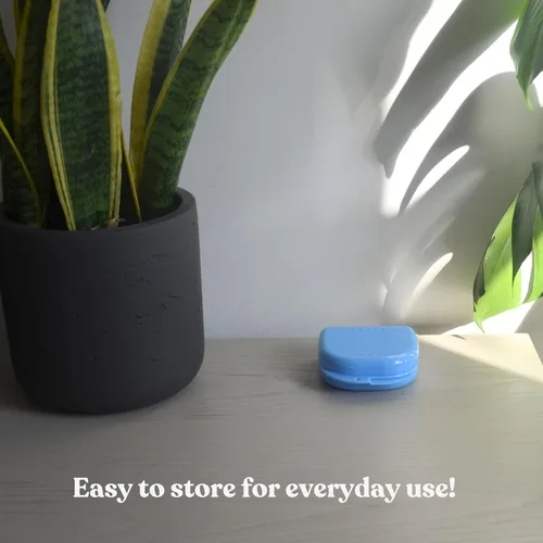 Vista 4 de Estuche de retención con orificios de ventilación - Contenedor de ortodoncia para sujetar retenedores, alineador, protector nocturnoprotector bucal.