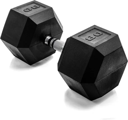 Vista 99 de CAP Barbell Peso de la mancuerna hexagonal recubierta, individual, 10-120 libras, múltiples opciones