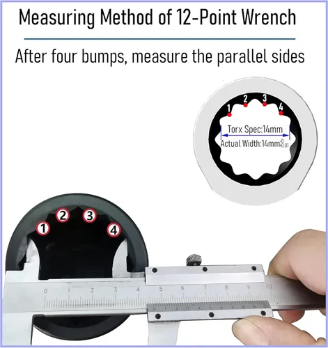 Vista 5 de Llave de trinquete de extremo de caja doble 0.472 in x 0.551 in métrica 72 dientes 12 puntos de trinquete herramientas de llave de engranaje