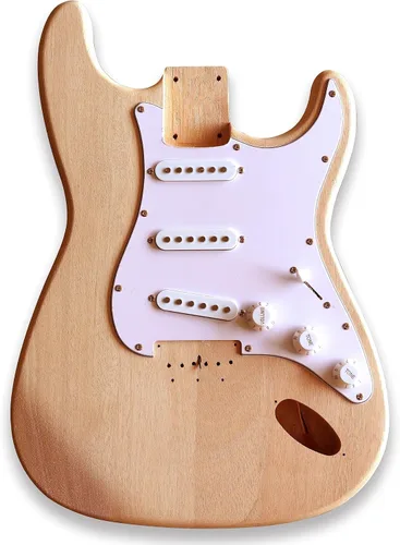 Vista 2 de BexGears DIY 12 cuerdas ST estilo guitarra eléctrica kits caoba cuerpo arce cuello usted construye la guitarra