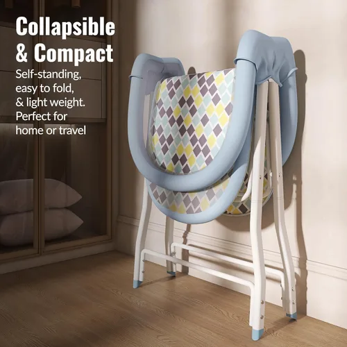 Vista 6 de Dream On Me Poppy Traveler - Moisés portátil para bebé, paneles de malla transpirable, diseño compacto y ligero, fácil de plegar, ideal para viajar