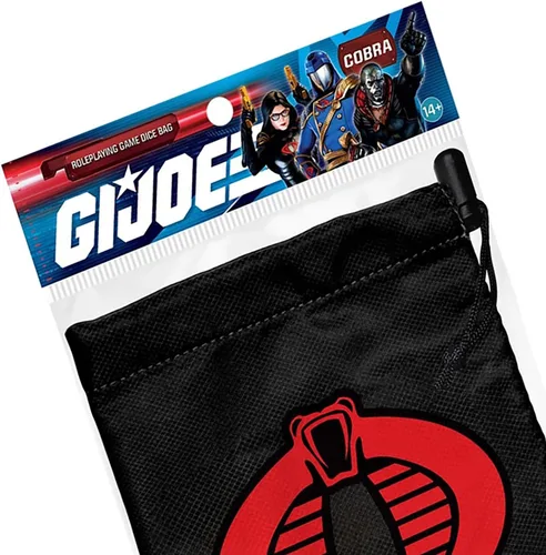 Vista 3 de Renegade Game Studios G.I. Joe Juego de rol: bolsa de dados Cobra - Accesorio RPG, soporte para dados, cierre de cordón