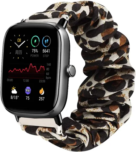 Vista 5 de YOUkei - Correa elástica de tela elástica para mujer, compatible con Amazfit GTS 2 Mini / GTS 2 / GTS 3 Smartwatch