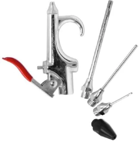 Kit de pistola de soplado de 5 piezas, boquilla de compresor de aire, punta de boquilla de inflado, soplador de aire