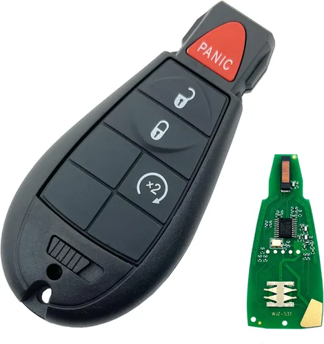 Llavero remoto de coche con 4 botones para Dodge Ram 1500 2013 2014 2015 2016 2017 2018 2019 2020 2021 2500 3500 4500 5500 2013-2018 Camioneta GQ.
