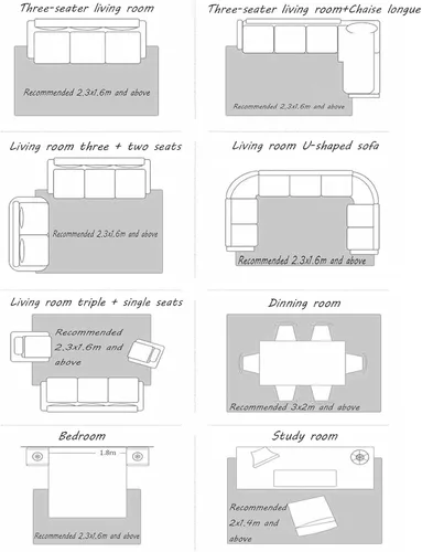 Vista 5 de Alfombras rectangulares clásicas personalizables para sala de estar, dormitorio, comedor, guardarropa, balcón, entrada, pasillo, hogar